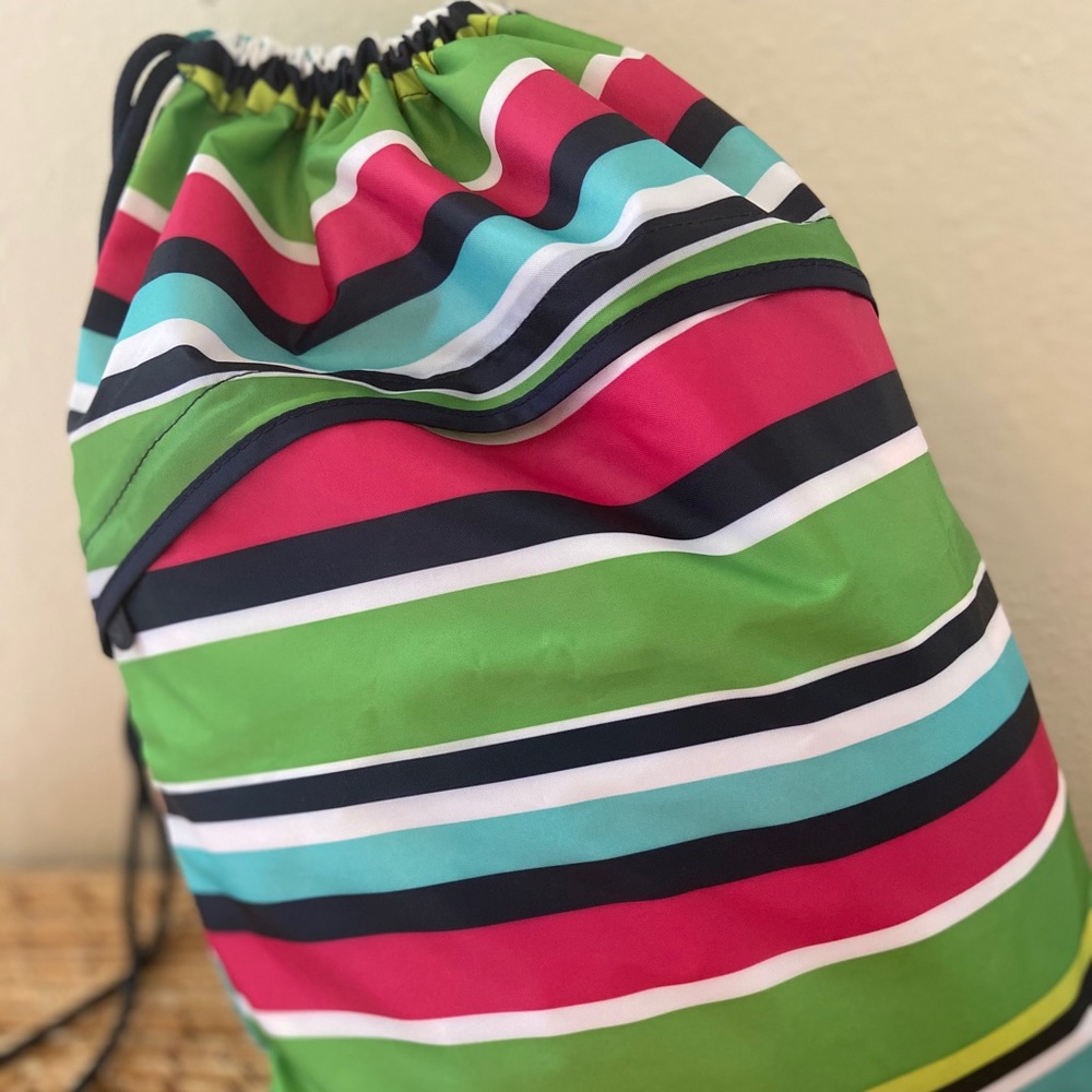 Thirty-One NWOT Striped Cinch Sac